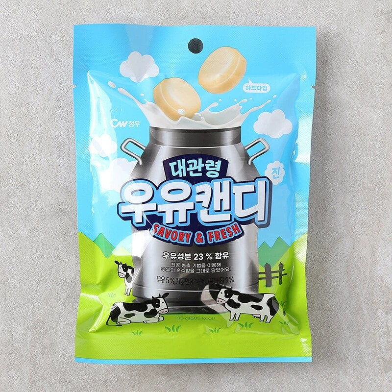 韩国进口CW青佑牌牛奶味糖果奶味硬糖独立装糖果小零食