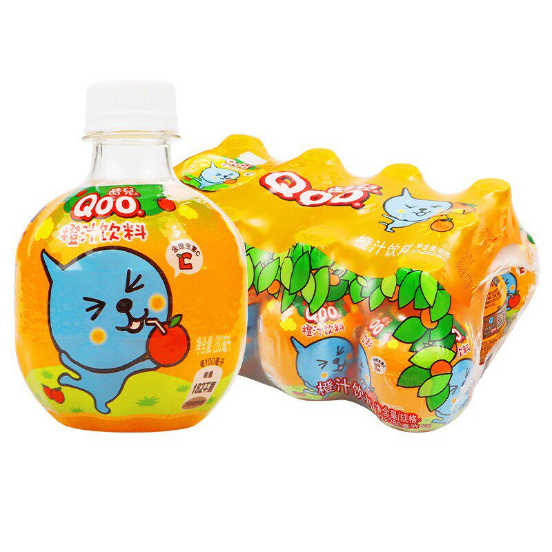 可口可乐酷儿橙汁迷你装美汁源果汁饮料260ml*24瓶