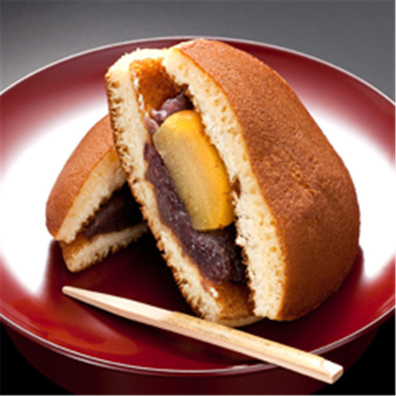 日本湖月庵铜锣烧10枚黄油黑糖板栗3种味和果子糕点儿童零食礼盒