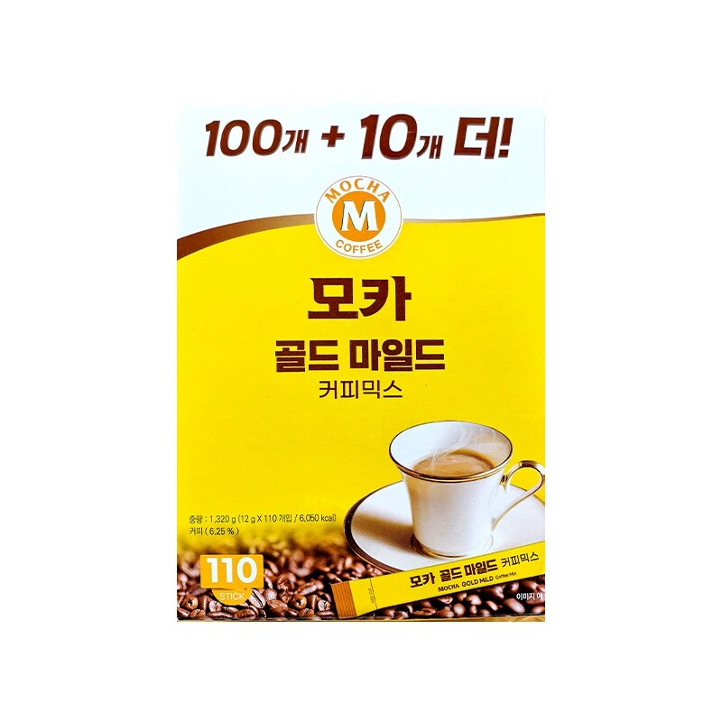 韩国进口cona黄金摩卡咖啡1320g速溶三合一110条香甜拿铁浓郁冲泡