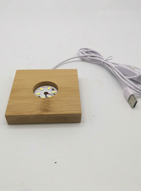 正方形工艺品摆件实木水晶底座