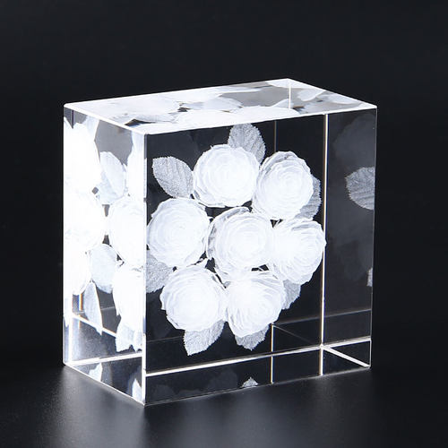 个性定制方体激光3d水晶内雕