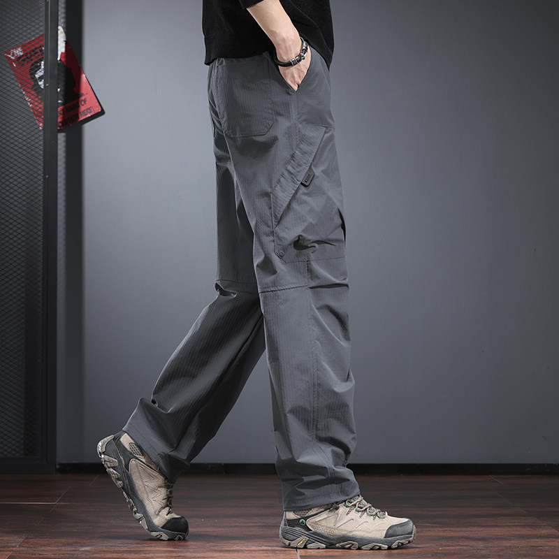 户外冲锋裤男2026春季新款宽松直筒登山休闲裤三防徒步速干长裤潮