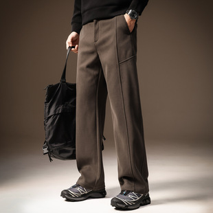 宽松直筒运动休闲裤 男百搭春秋新款 子男 重磅针织卫裤 高端美式