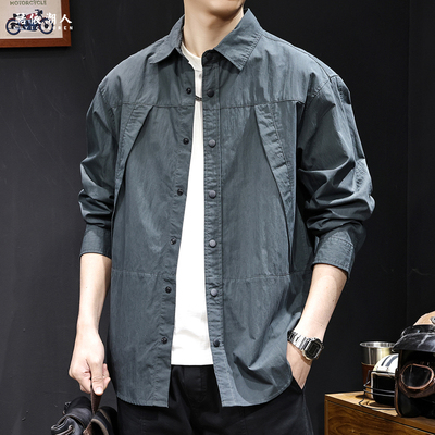 山系户外衬衫男外套长袖新款休闲