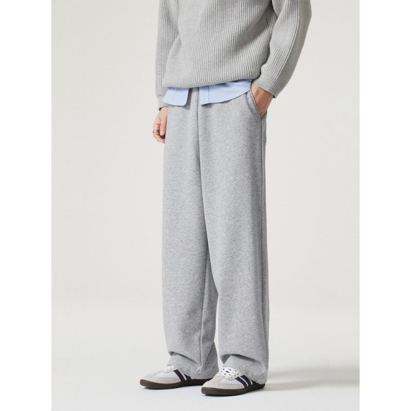 Kuvine春秋款运动裤男款针织卫裤美式高街vibe直筒宽松阔腿休闲裤