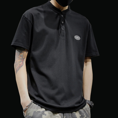 夏季polo短袖t恤男士ins潮牌大码