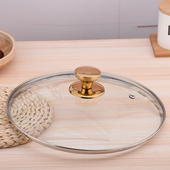 高档加厚通用炒锅钢化玻璃锅盖防烫炒锅煎锅汤锅蒸锅耐高温锅盖