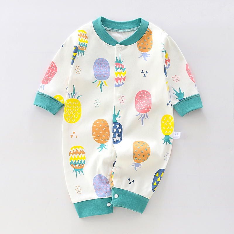 婴儿连体衣服春秋纯棉新生婴幼儿哈衣爬服男女宝宝保暖衣服3月1岁