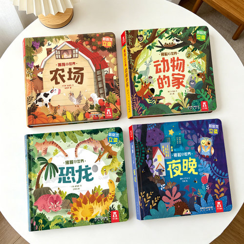 夜晚3d立体书翻翻早教机关绘本