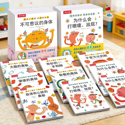 乐乐趣 身体大发现2-6岁宝宝儿童绘本16册不可思议的身体量身打造百科全书生理启蒙科普立体书幼儿园我们的身体探索骨骼人体Q