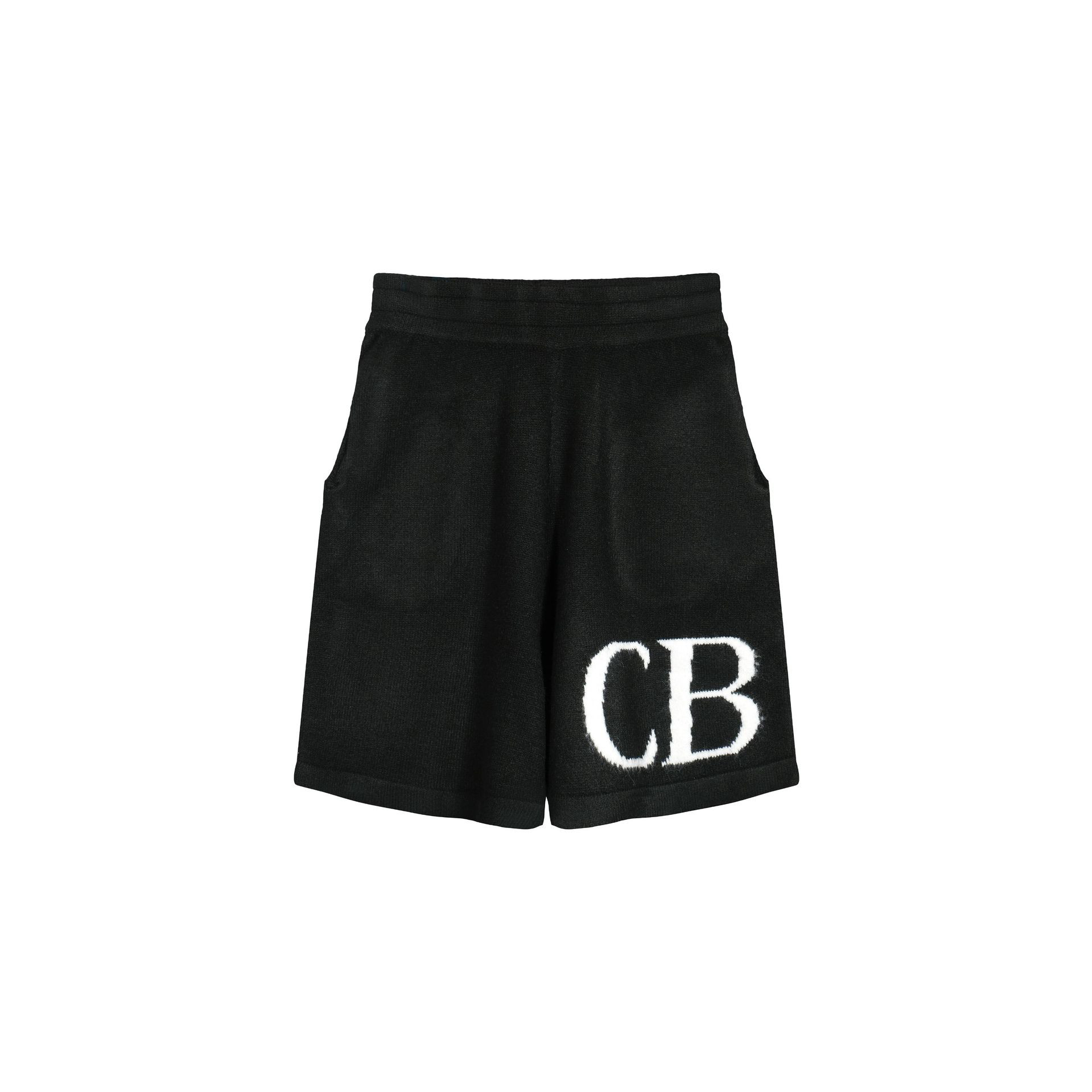 thumbnail for Cole Buxton jacquard letter logo woolen drawstring CB shorts high street simple basic straight-leg slacks