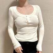 jijie 秋冬内搭打底衫 lover miss 韩版 多巴胺温柔针织衫 修身