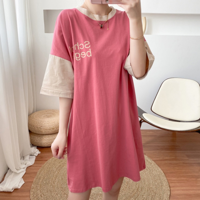 产后哺乳装连衣裙夏季短袖外出时尚辣妈款喂奶衣服期夏装裙子潮妈