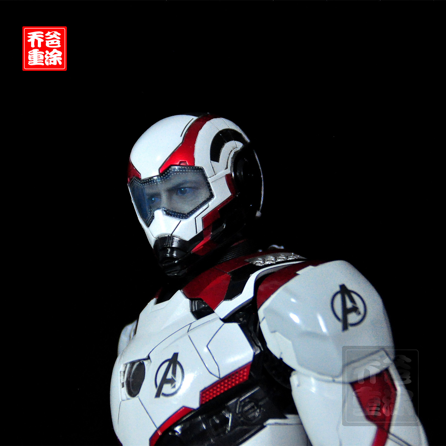乔爸重涂 MK47钢铁侠 上色改色 量子服 托尼头盔 HT 合金