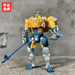 乔爸重涂 TA超能勇士 金属变体黄豹  猛兽侠 豹司令 上色改色