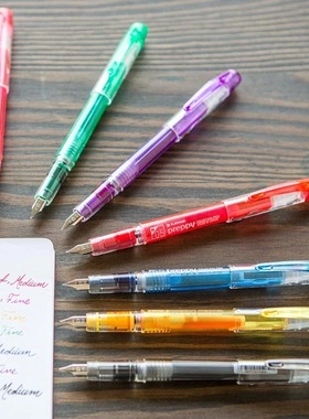 日本platinum白金PSQ-300/400入门书写钢笔万年笔EF钢尖墨胆吸墨