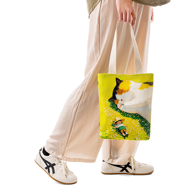 帆布包手提袋文创原创猫咪我和猫系列文艺通勤托特包大容量袋子