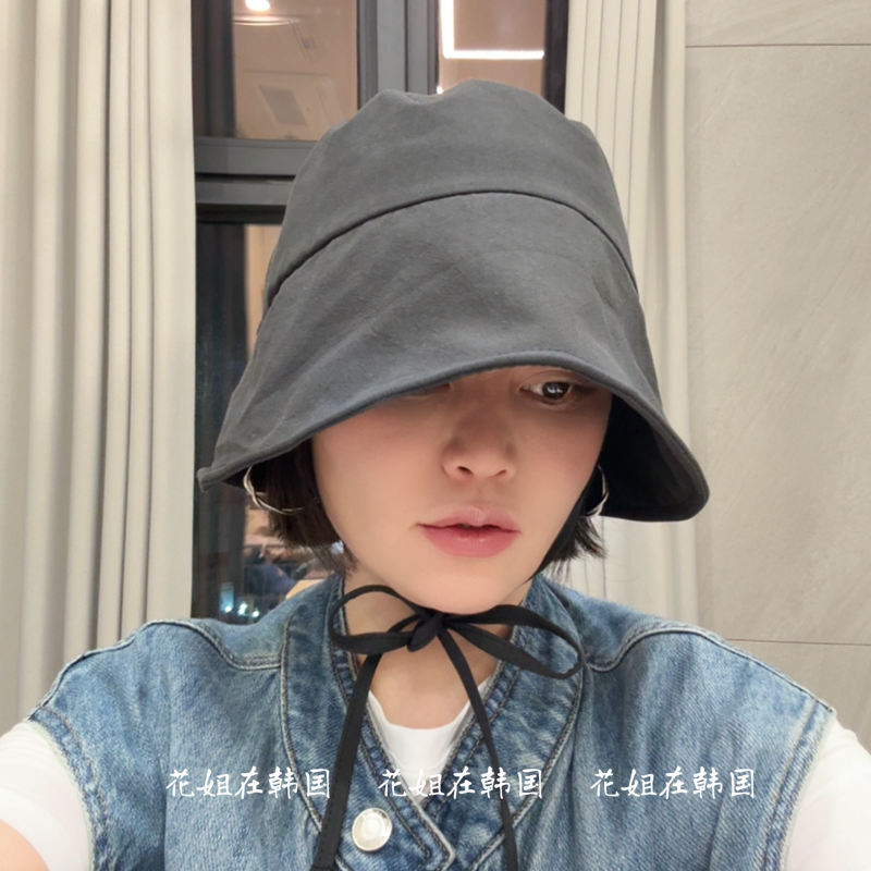 花姐在韩国东大门korea cap代购棉质薄款遮阳防晒渔夫帽盆帽子
