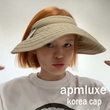 7.6韩国东大门korea cap代购发箍空顶魔术贴可卷编织草帽子遮阳女