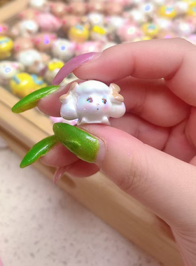 带孔uv电镀树脂立体卡通miko串珠笔配件 钥匙链手工diy饰品散珠