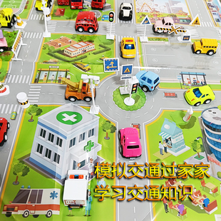 儿童玩具合金小汽车大全警车玩具消防车工程车玩具男孩挖掘机套装