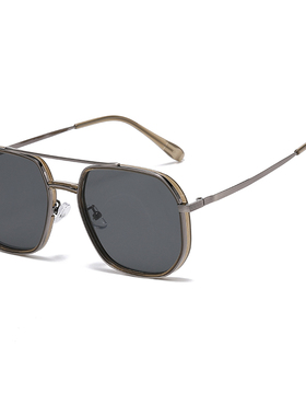 偏光双梁多边形太阳镜男女大墨镜