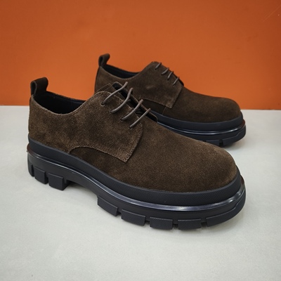 SICA广州轻奢男鞋新款休闲软底鞋男士系带大头厚底商务风舒适男鞋