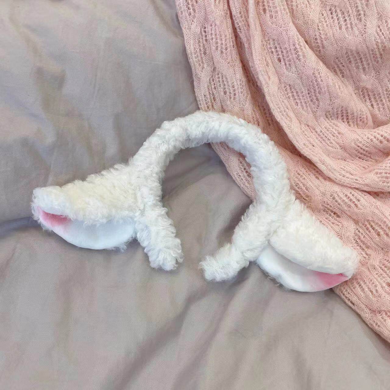 甜美小羊耳朵发箍可爱绵