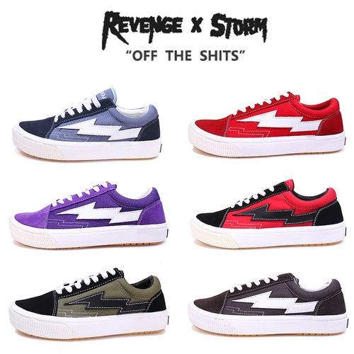 Подлинная американская версия мести x Storm Shine Storm Lightning Shoes Low Flame Skate Canvas Shoes Men's Tide