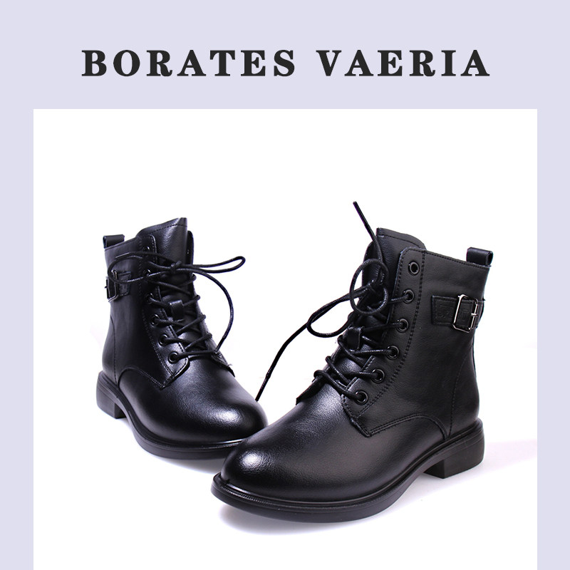 真皮马丁靴女2025年秋冬季新款靴子棉鞋平底复古短靴加绒加厚单靴,女鞋,马丁靴,淘宝优惠券,粉丝福利购,淘宝优惠卷