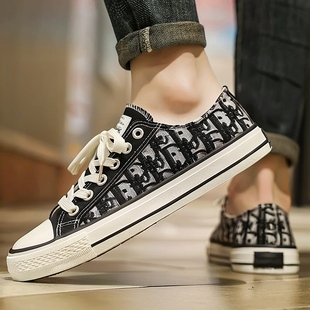 时尚 圆头高帮休闲纯色系带帆布鞋 男式 双星男鞋 百搭板鞋 新款 鞋 夏季