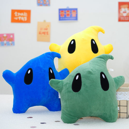 跨境三色Mario Luma Star Plush 马里奥疯兔星耀石毛绒玩具公仔