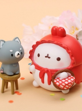 【官方正版】molang兔卡通公仔手办土豆兔盲盒萌浪兔子可爱少女心