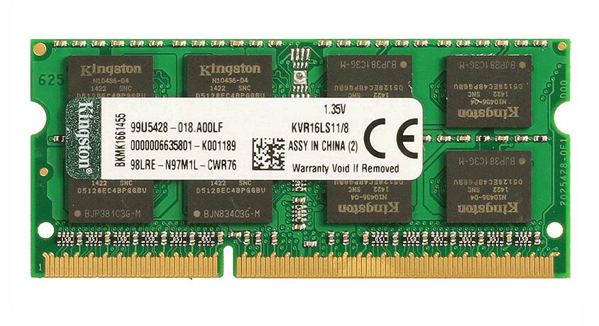 8G笔记本内存条金士顿DDR3L