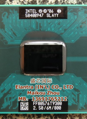 X9000 T8300 T9300 T9500 T8100T7500 T7700 T7800T5850笔记本CPU