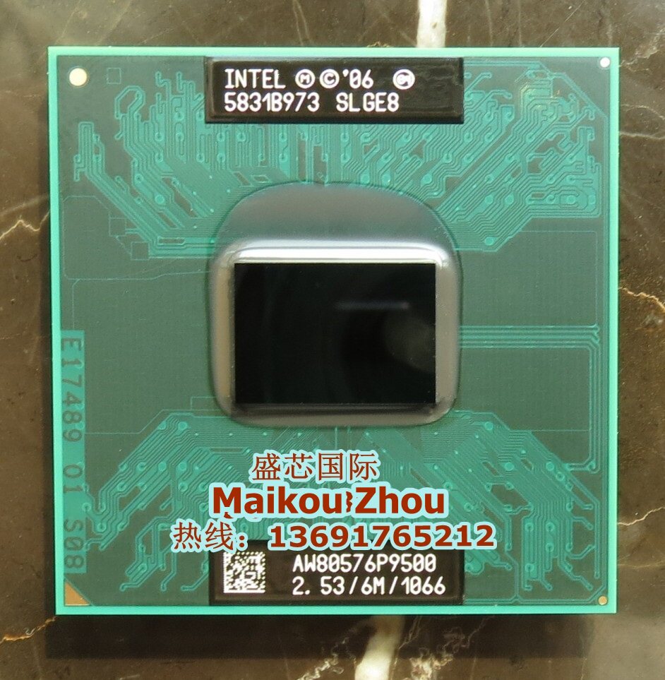 P9500 CPU 2.53G 6M SLGE8 SLB4E 原装正式版PGA 25W 保修一年