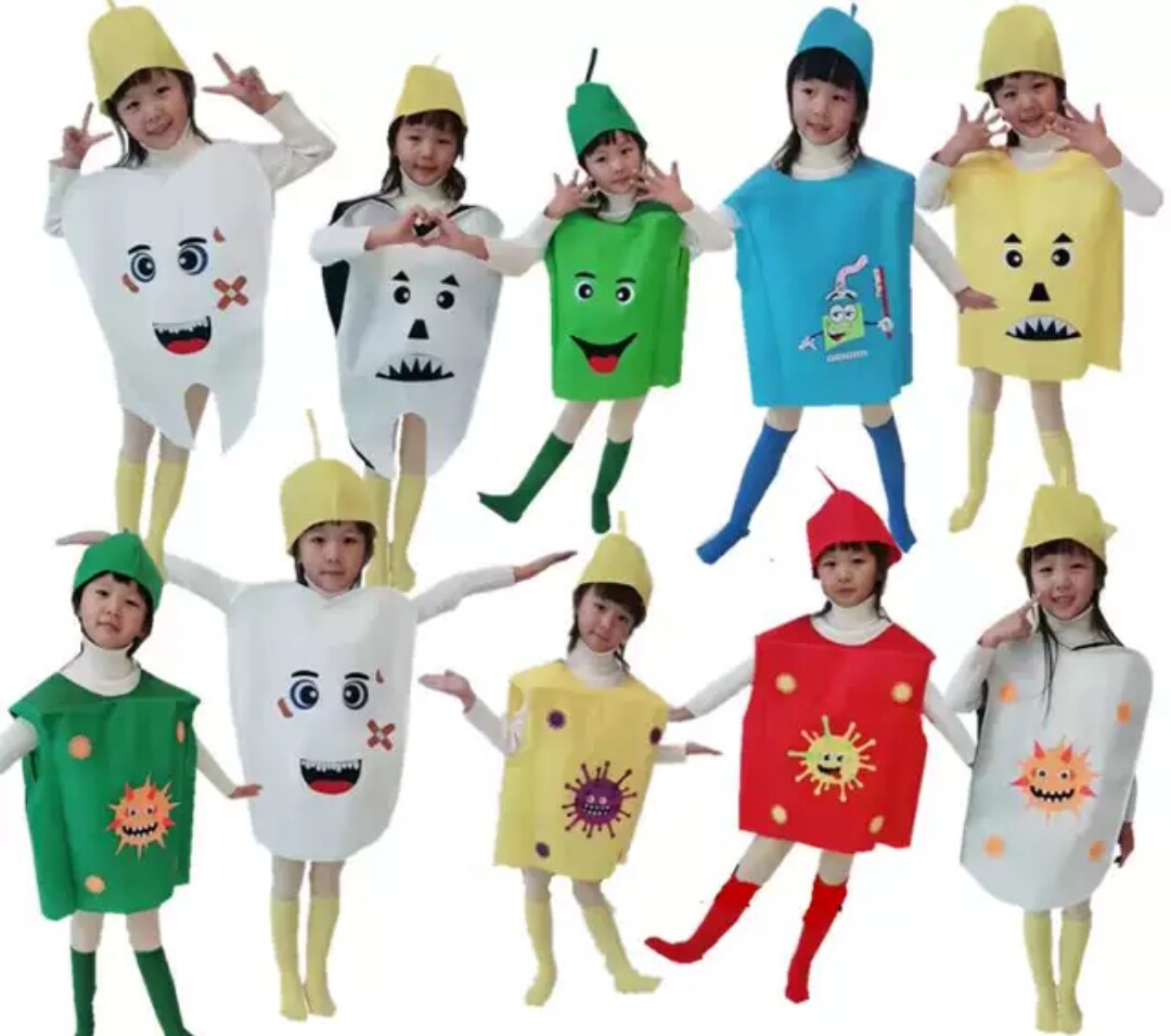 儿童牙细菌大作战表演服牙齿服装病菌病毒牙虫牙细菌大战舞蹈服