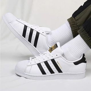 Adidas三叶草Superstar金标贝壳头男女小白鞋休闲鞋板鞋FU7712