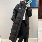 North 情侣长款 Face 北面申敏儿同款 加厚鹅绒连帽羽绒服 韩版 The