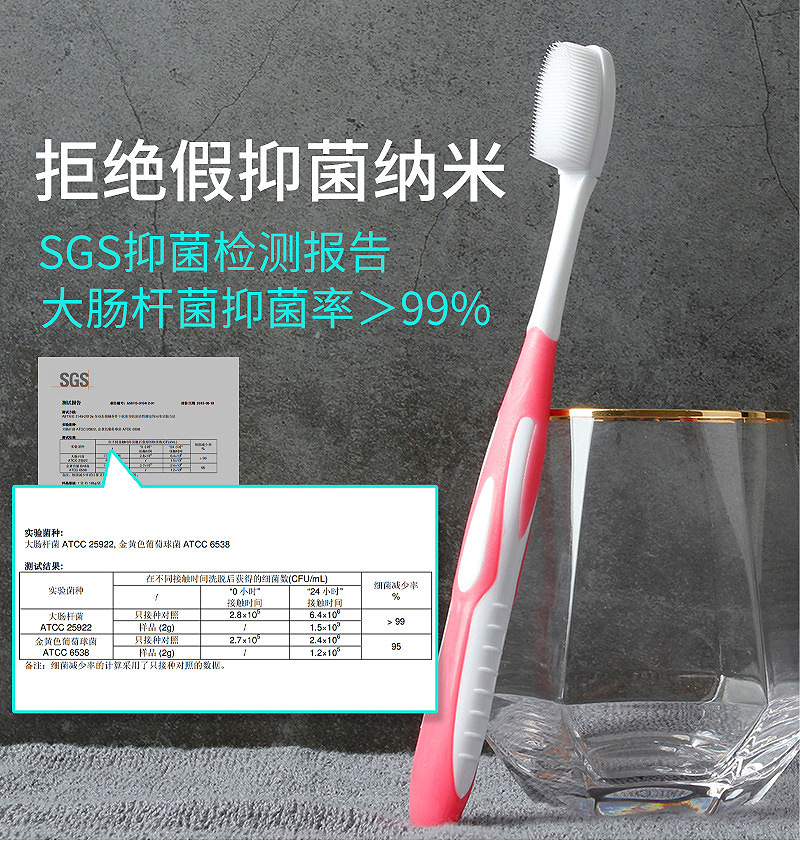 纳米软毛牙刷可替换极细纳米刷毛独立包装成人男女家庭通用牙刷