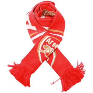 阿森纳队球迷用品 阿森纳队冬日厚款保暖球迷围巾