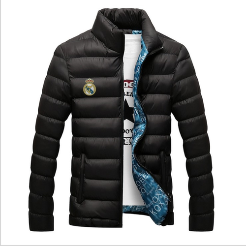 皇马球迷冬季加厚保暖棉服外套