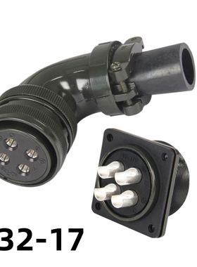 航空插头 替Amphenol ITT 三菱伺服电机专用插头 3108 32-17S 4芯