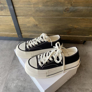 厚底防滑百搭帆布鞋女2025新款春夏款女款爆款软底轻便不累脚板鞋