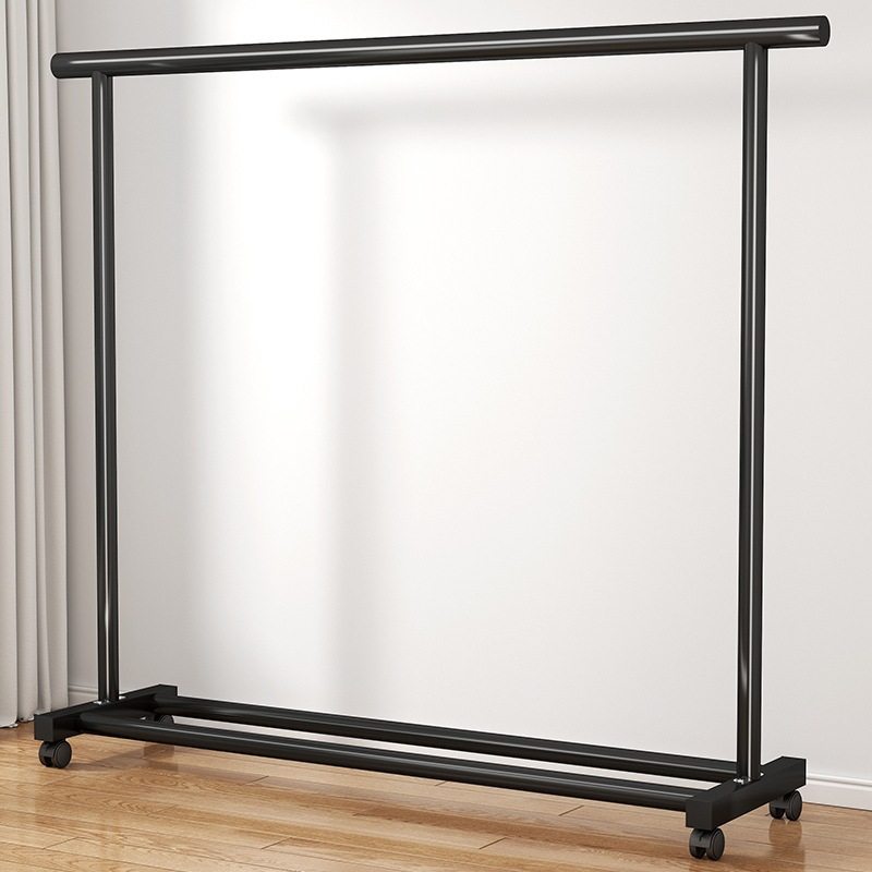 家庭用的挂衣架落地支架晾衣杆一体靠墙高端卧室落地衣柜家用大全