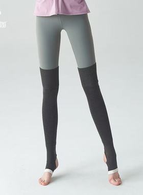 凡圣瑜伽半筒袜女士瑜伽袜透气保暖踩脚长筒羊毛袜FW005