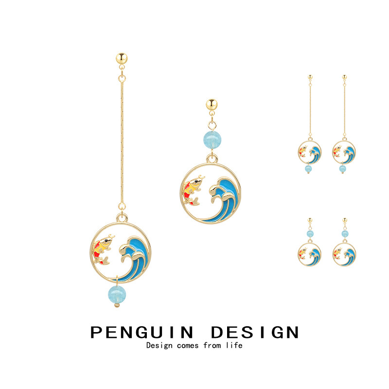 纯银中式古典不对称一长一短锦鲤小鱼耳环中国风耳钉耳夹耳饰耳坠,饰品/流行首饰/时尚饰品新,耳环,淘宝优惠券,粉丝福利购,淘宝优惠卷