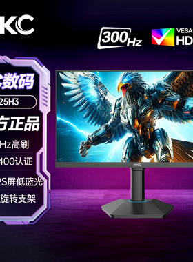 HKC24.5英寸原生300Hz高刷1ms响应升降旋转电竞游戏显示器G25H3