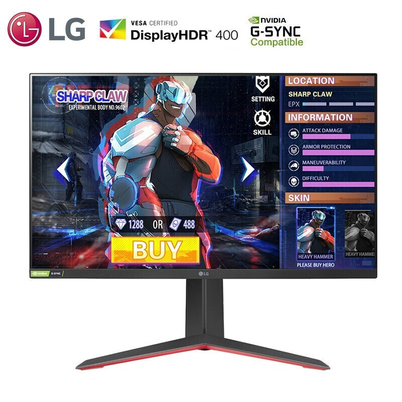 LG 27英寸2K电竞显示器Nano-IPS 180Hz升降旋转 G-Sync 27GP850-B 电脑硬件/显示器/电脑周边 娱乐办公显示器/随心屏/移动屏 原图主图